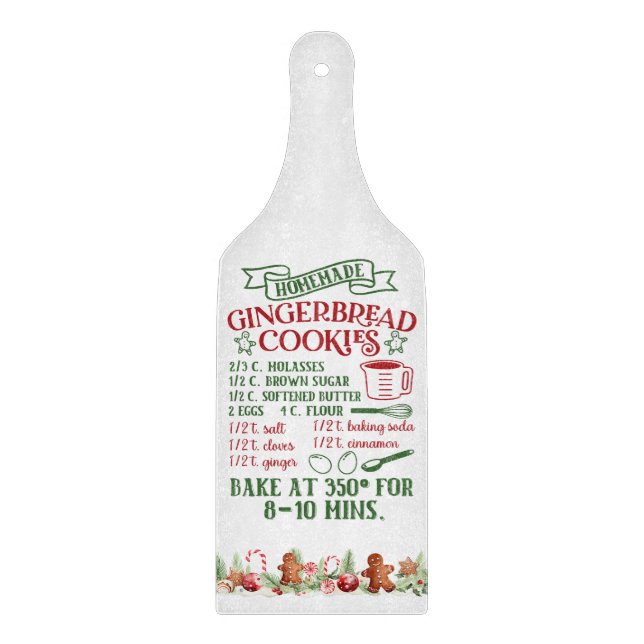 Gingerbrote Cookies Schneidebrett (Vorderseite)