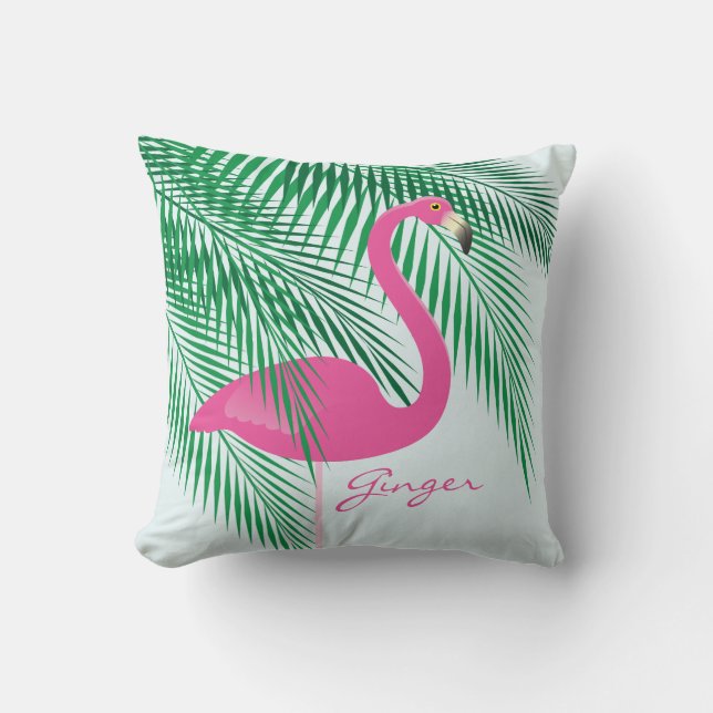 Ginger's Mint Flamingo Pillow Kissen (Vorderseite)