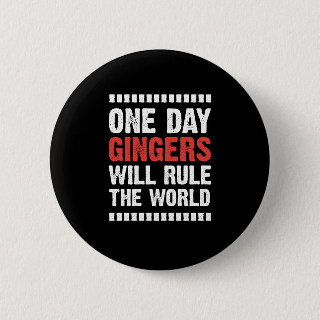 Gingers regieren den Roten Haar Redhead Redhe Button (Vorderseite)