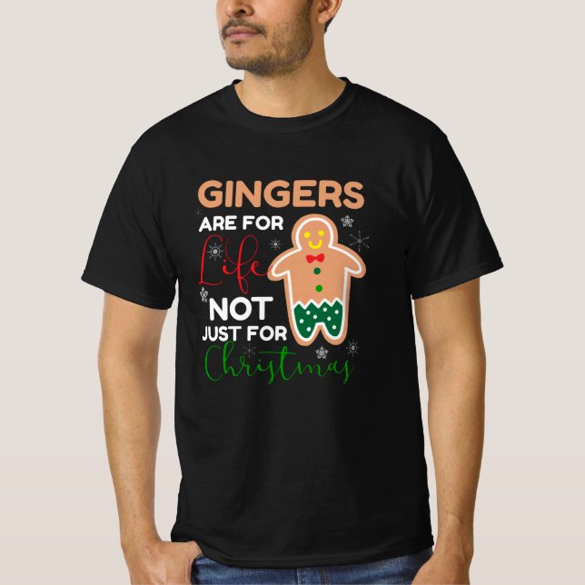 Gingers sind lebenslang Weihnachten zur Zeit T-Shirt (Vorderseite)