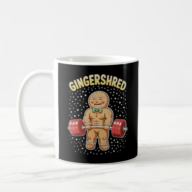 Gingershred Christmas Gingerbread Gym Bodybuilding Kaffeetasse (Links)