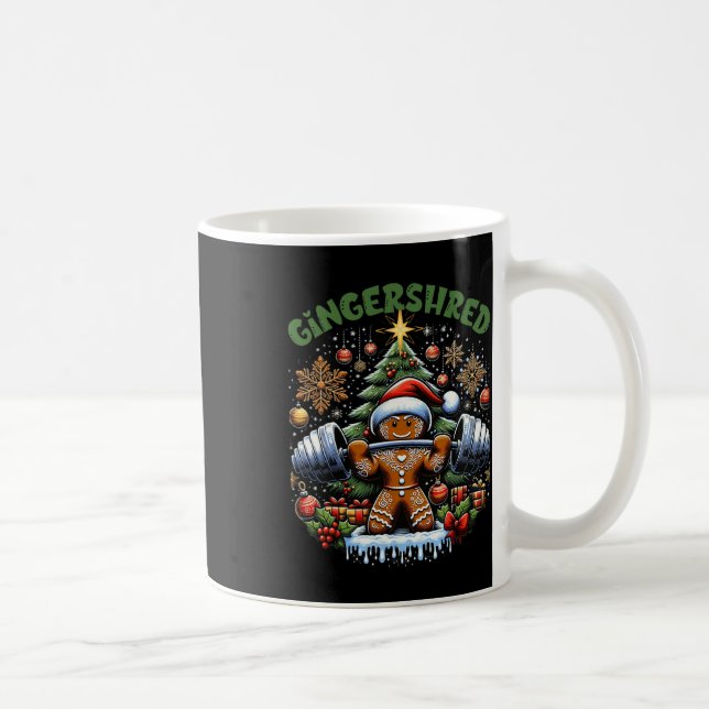 Gingershred Funny Gingerbread Man Gym Bodybuilding Kaffeetasse (Rechts)