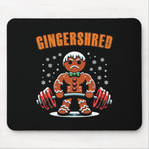 Gingershred Funny Gingerbread Man Gym Bodybuilding Mousepad