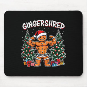 Gingershred Funny Gingerbread Man Gym Bodybuilding Mousepad