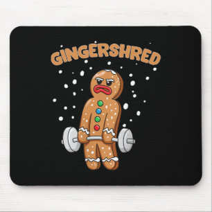 Gingershred Funny Gingerbread Man Gym Bodybuilding Mousepad