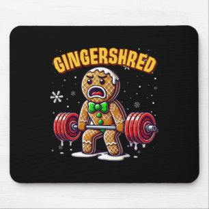 Gingershred Funny Gingerbread Man Gym Bodybuilding Mousepad