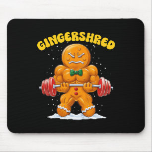 Gingershred Funny Gingerbread Man Gym Bodybuilding Mousepad