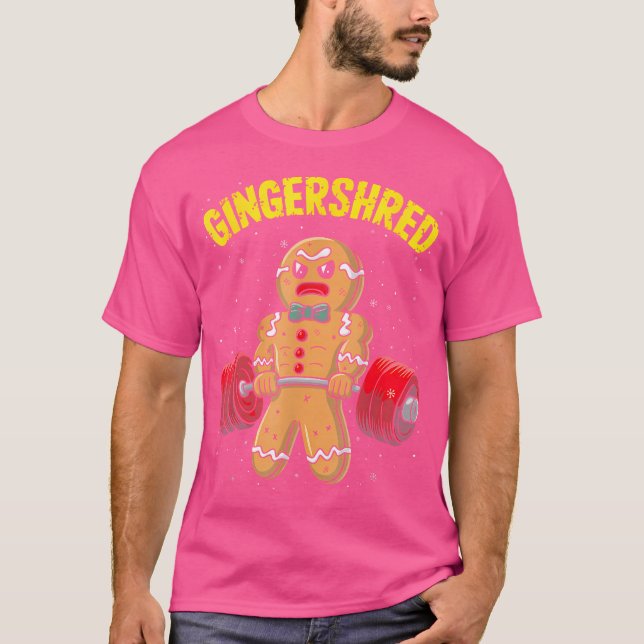 Gingershred Gingerbread Man Funny Gym Bodybuilding T-Shirt (Vorderseite)