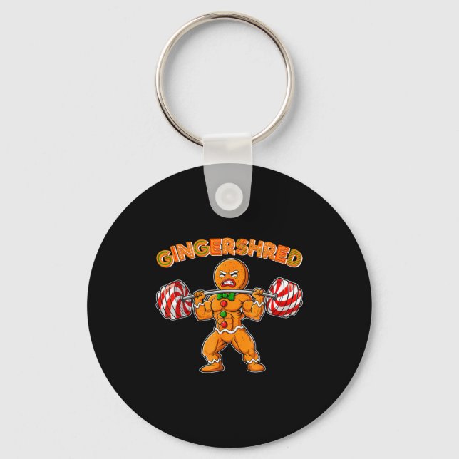Gingershred Gingerbread Workout Pjs Christmas Xmas Schlüsselanhänger (Vorderseite)