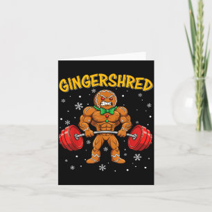 Gingershred Lustiger Gingerbread Man Gym Bodybuild Karte