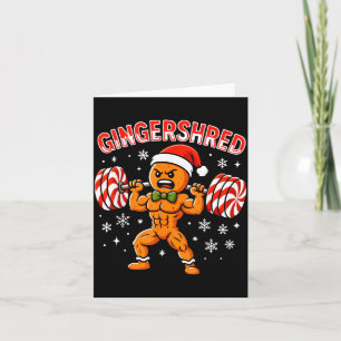Gingershred Lustiger Gingerbread Mann Gym Bodybuil Karte