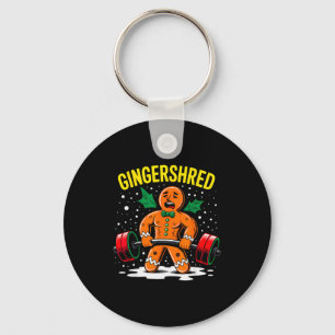 Gingershred Lustiger Gingerbread Mann Gym Bodybuil Schlüsselanhänger
