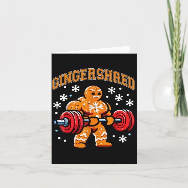 Gingershred Lustiger Lebkuchenmann-Gym-Körperbildu Karte (Vorderseite)