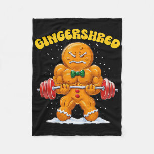 Gingershred Lustiger Weihnachtsmann-Gebäck Gym Kra Fleecedecke