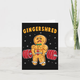 Gingershred Lustiger Weihnachtsmann-Gym Bodybuildi Karte