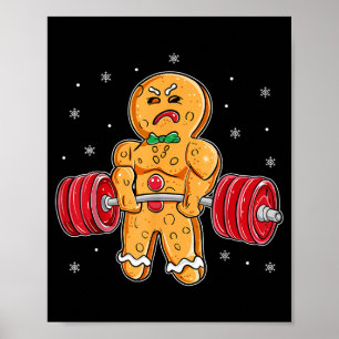 Gingershred Lustiger Weihnachtsmann-Gym Bodybuildi Poster