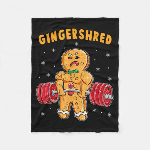 Gingershred Lustiger Weihnachtsmann Gym Fitness Fleecedecke