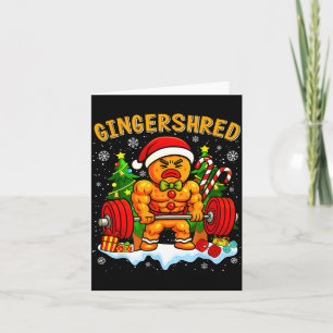 Gingershred Lustiger Weihnachtsmann Gym Fitness Karte