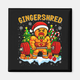 Gingershred Lustiger Weihnachtsmann Gym Fitness Magnet