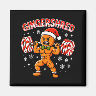Gingershred Lustiger Weihnachtsmann Gym Fitness Magnet