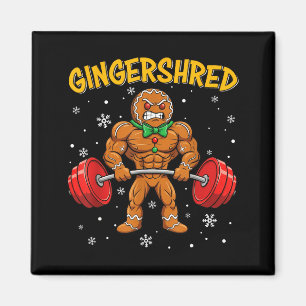 Gingershred Lustiger Weihnachtsmann Gym Fitness Magnet