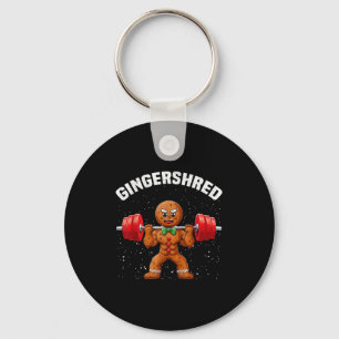 Gingershred Lustiger Weihnachtsmann Gym Fitness Schlüsselanhänger