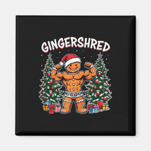 Gingershred Lustiger Weihnachtsmann-Gym-Körperkult Magnet