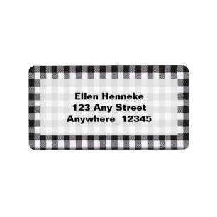 Gingham Adressaufkleber