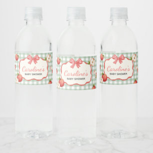 Gingham Apple von unserer Eye Baby Dusche Wasserflaschenetikett