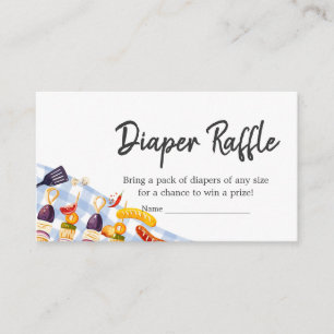 Gingham Baby GRILLEN Baby Duwer Diaper Raffle Begleitkarte