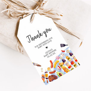 Gingham Baby GRILLEN Baby Shower Favor Tags Geschenkanhänger