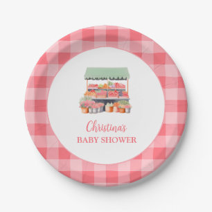 Gingham Baby Shower Pappteller