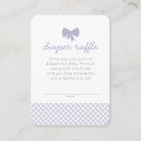 Gingham Babydusche lila Windel Gewinnspiel