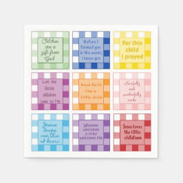 Gingham Bible verses Baby Shower Serviette