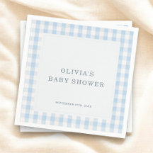 Gingham Blau Baby Shower Party