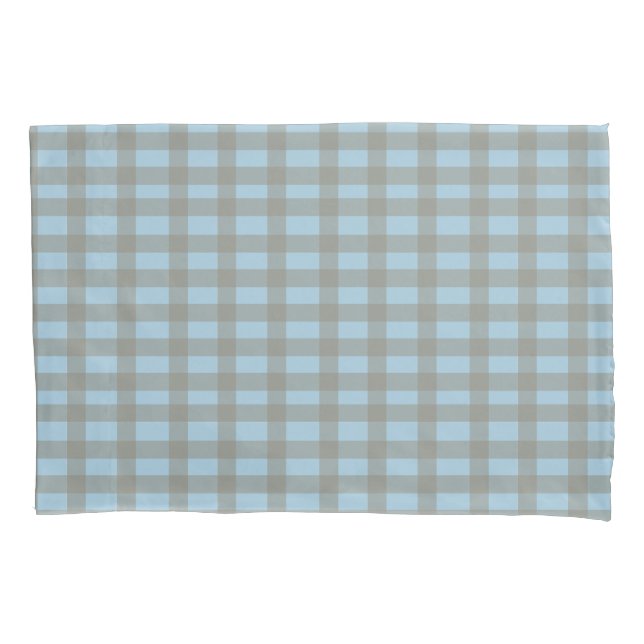 Gingham Blau  Kissenbezug (Vorderseite)