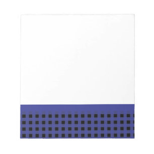 Gingham Blue und Black Notizblock