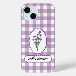 Gingham-Blumenstrauß-iPhone-15-Hülle mit individue Case-Mate iPhone Hülle