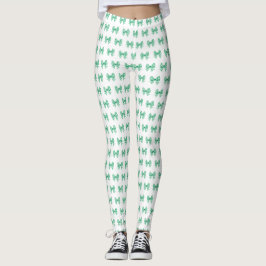 Gingham-Bogen-Muster Leggings