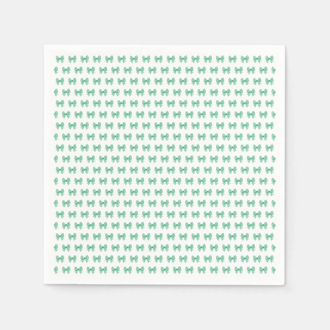 Gingham-Bogen-Muster Serviette (Vorderseite)