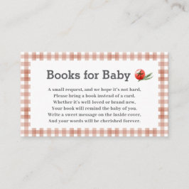 Gingham Books for baby Shooter Begleitkarte