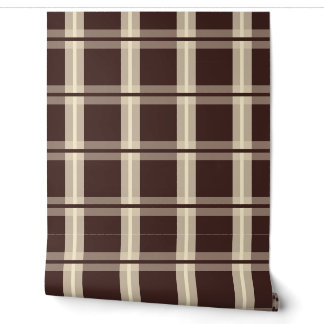Gingham | Braun & Beige Tapete