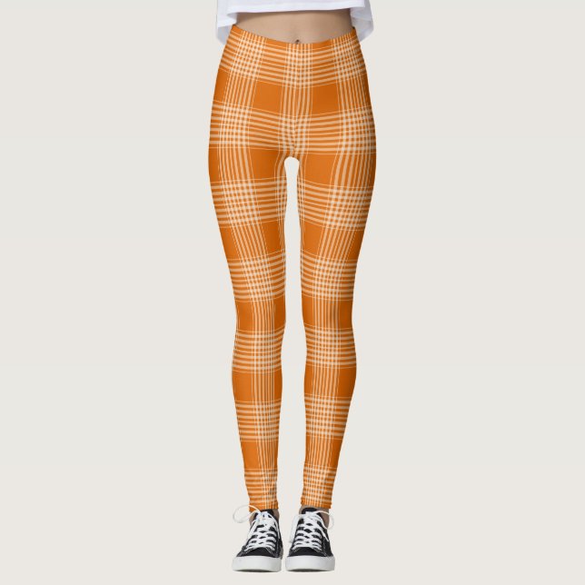 Gingham Burnt Orange Leggings (Vorderseite)