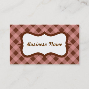 Gingham Business Card Visitenkarte