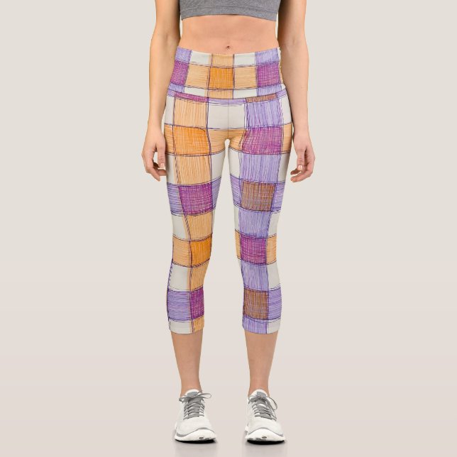 Gingham Capri Leggings (Vorderseite)