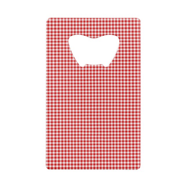 Gingham-CARD BOTTLE OPENER Kreditkartenflaschenöffner (Vorderseite)