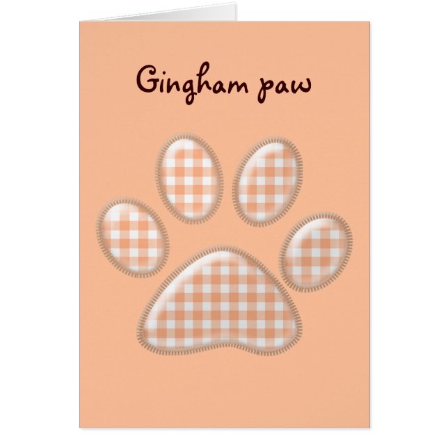 Gingham Cat Pfote - Orange (Vorne)