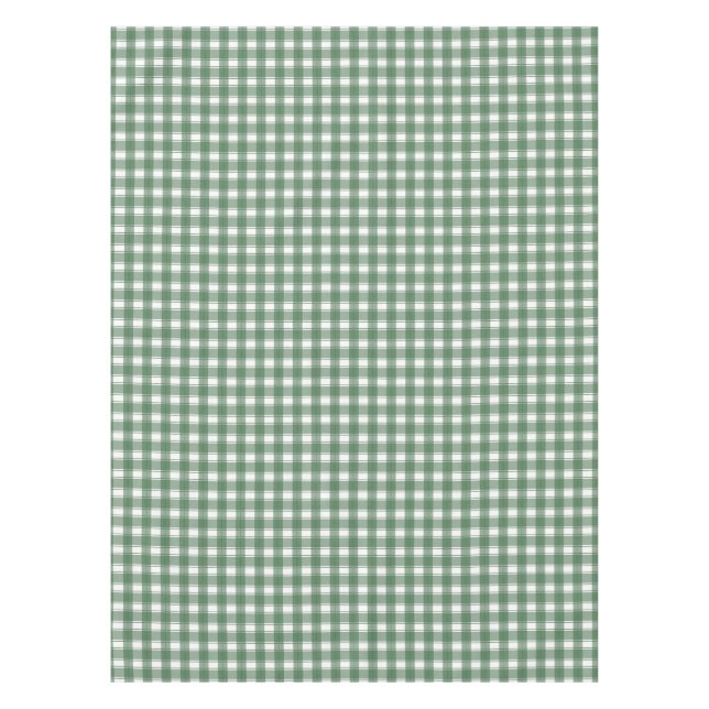 Gingham Charm Grün Tischdecke (Vorderseite)