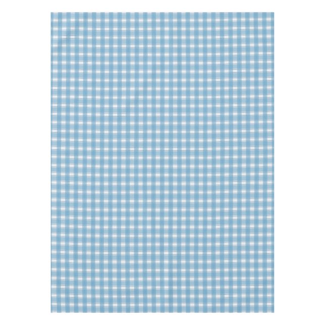 Gingham Charme Blau Tischdecke (Vorderseite)