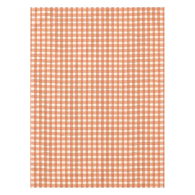 Gingham Charme Orange Tischdecke (Vorderseite)